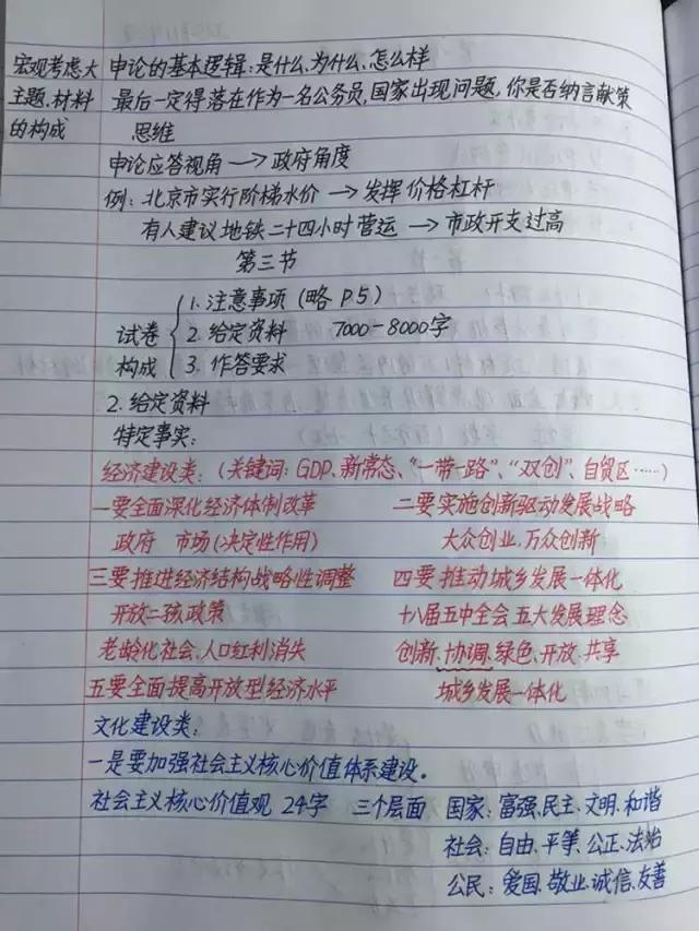 行測(cè)80分，申論70分，公考牛人筆記分享！