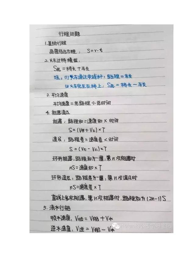 行測公式記不住？學(xué)霸幾張筆記就搞定了！