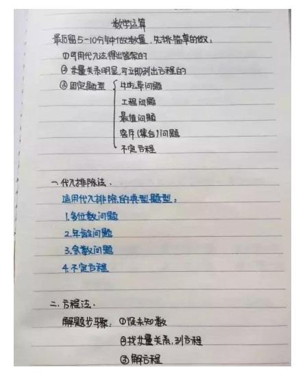 行測公式記不住？學(xué)霸幾張筆記就搞定了！